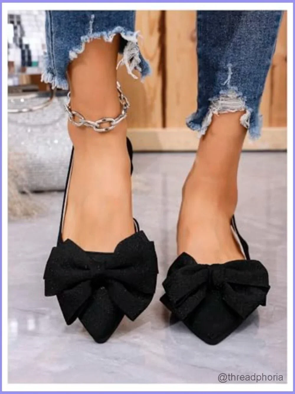 Women's Bow Pointed Toe Slingback Flats Dressy Loafer Wedding Evening Shoes